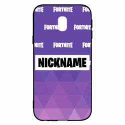 Чехол для Samsung J3 2017 Nickname Fortnite with logo - PrintSalon