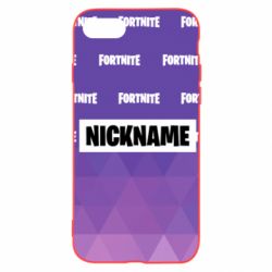 Чехол для iPhone SE 2022 Nickname Fortnite with logo - PrintSalon