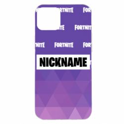 Чехол для iPhone 14 Plus Nickname Fortnite with logo - PrintSalon
