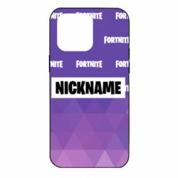 Чехол для iPhone 14 Pro Max Nickname Fortnite with logo - PrintSalon