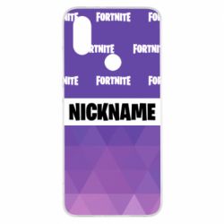 Чехол для Xiaomi Mi A2 Nickname Fortnite with logo - PrintSalon