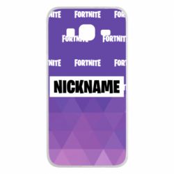 Чехол для Samsung J3 2016 Nickname Fortnite with logo - PrintSalon