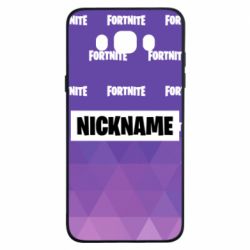 Чехол для Samsung J7 2016 Nickname Fortnite with logo - PrintSalon