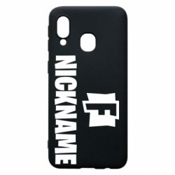 Чехол для Samsung A40 Nickname fortnite - PrintSalon