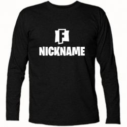 Футболка с длинным рукавом Nickname fortnite - PrintSalon