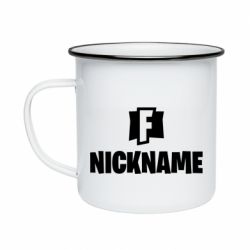 Кружка эмалированная Nickname fortnite - PrintSalon