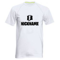 Мужская футболка для спорта Nickname fortnite - PrintSalon