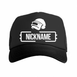 Кепка-тракер Nickname helmet pubg - PrintSalon