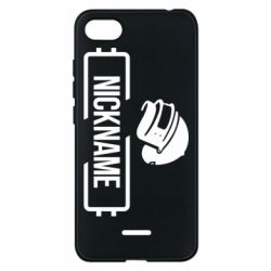 Чехол для Xiaomi Redmi 6A Nickname helmet pubg - PrintSalon