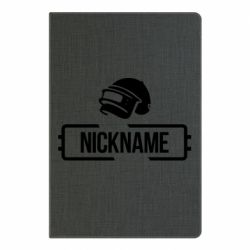 Блокнот с принто Nickname helmet pubg - PrintSalon