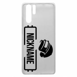 Чехол для Huawei P30 Pro Nickname helmet pubg - PrintSalon