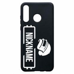 Чехол для Huawei P30 Lite Nickname helmet pubg - PrintSalon