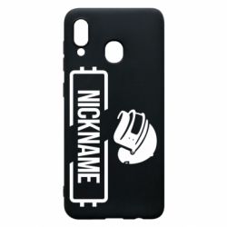 Чехол для Samsung A30 Nickname helmet pubg - PrintSalon