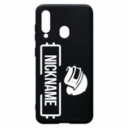Чехол для Samsung A60 Nickname helmet pubg - PrintSalon