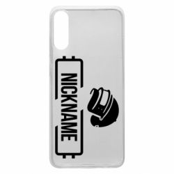 Чехол для Samsung A70 Nickname helmet pubg - PrintSalon