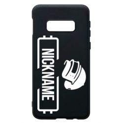 Чехол для Samsung S10e Nickname helmet pubg - PrintSalon
