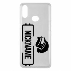 Чехол для Samsung A10s Nickname helmet pubg - PrintSalon