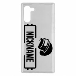 Чехол для Samsung Note 10 Nickname helmet pubg - PrintSalon