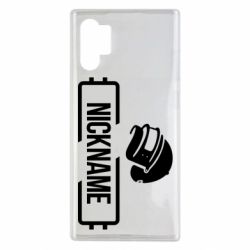 Чехол для Samsung Note 10 Plus Nickname helmet pubg - PrintSalon