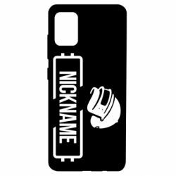 Чехол для Samsung A51 Nickname helmet pubg - PrintSalon