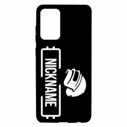 Чехол для Samsung A72 5G Nickname helmet pubg - PrintSalon
