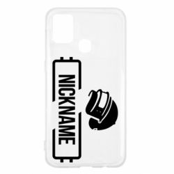 Чехол для Samsung M31 Nickname helmet pubg - PrintSalon