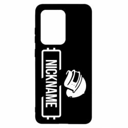 Чехол для Samsung S20 Ultra Nickname helmet pubg - PrintSalon