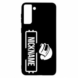 Чехол для Samsung S21 Ultra Nickname helmet pubg - PrintSalon