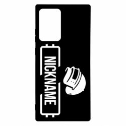 Чехол для Samsung Note 20 Ultra Nickname helmet pubg - PrintSalon