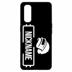 Чехол для Oppo Find X2 Nickname helmet pubg - PrintSalon