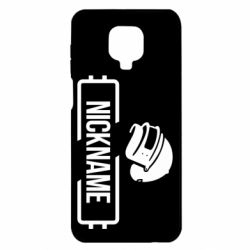 Чехол для Xiaomi Redmi Note 9S/9Pro/9Pro Max Nickname helmet pubg - PrintSalon