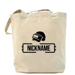 Эко-сумка Nickname helmet pubg - PrintSalon