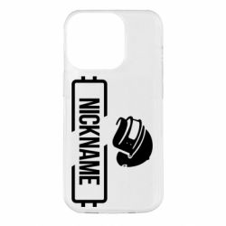 Чехол для iPhone 14 Pro Nickname helmet pubg - PrintSalon