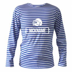 Тельняшка с длинным рукавом Nickname helmet pubg - PrintSalon