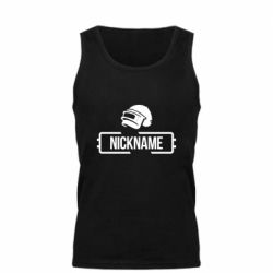 Мужская майка Nickname helmet pubg - PrintSalon