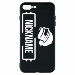 Чехол для iPhone 8 Plus Nickname helmet pubg - PrintSalon