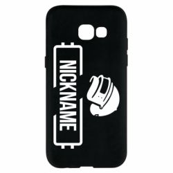 Чехол для Samsung A5 2017 Nickname helmet pubg - PrintSalon