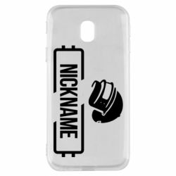 Чехол для Samsung J3 2017 Nickname helmet pubg - PrintSalon