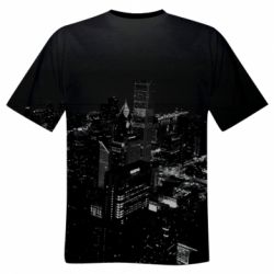 Мужская футболка 3D Night New York-PrintSalon Мужская футболка 3D Night New York