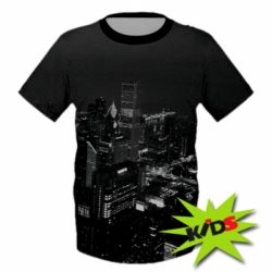 Детская 3D футболка Night New York - PrintSalon