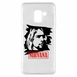 Чехол для Samsung A8 2018 Nirvana Kurt Cobian - PrintSalon