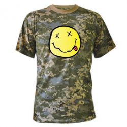 Камуфляжна футболка Nirvana Logo 3D - PrintSalon