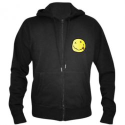 Чоловіче худі на блискавці Nirvana Logo 3D - PrintSalon