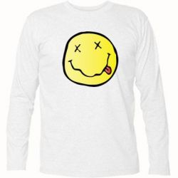 Футболка з довгим рукавом Nirvana Logo 3D - PrintSalon