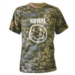 Камуфляжная футболка Nirvana (Нирвана) - PrintSalon