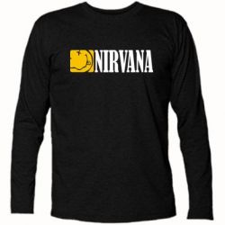 Футболка с длинным рукавом Nirvana смайл - PrintSalon