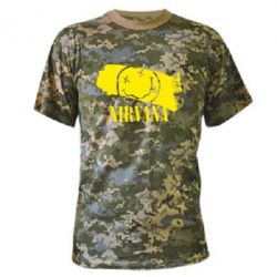 Камуфляжна футболка Nirvana Smile - PrintSalon