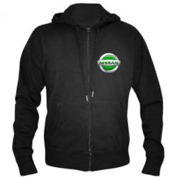 Чоловіче худі на блискавці Nissan Green - PrintSalon