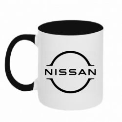 Чашка двокольорова Nissan new logo-PrintSalon Чашка двокольорова Nissan new logo