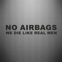 Наклейка No airbags - PrintSalon